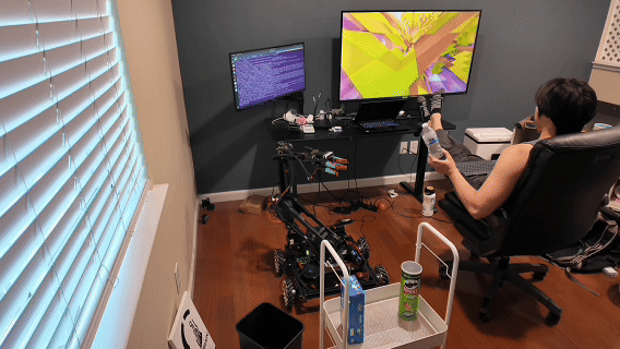 Robot executes the instruction through its body